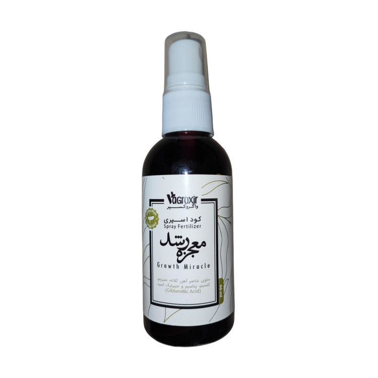 کود اسپری تقویتی گیاهان آپارتمانی واگروکسیر طرح معجزه رشد مدل Mini S1 حجم 66 میلی لیتر